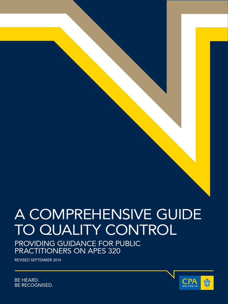 A Comprehensive Guide Quality Control Authro Various Authors | PDF ...