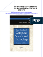 Textbook Encyclopedia of Computer Science and Technology Second Edition Volume Ii Laplante Ebook All Chapter PDF