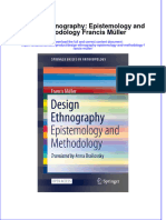 Full Chapter Design Ethnography Epistemology and Methodology Francis Muller PDF