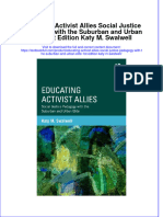 Textbook Educating Activist Allies Social Justice Pedagogy With The Suburban and Urban Elite 1St Edition Katy M Swalwell Ebook All Chapter PDF