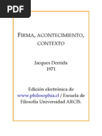DERRIDA JACQUES - Firma Acontecimiento Contexto