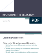 HRM - Lecture - 5 - Recruitment & Selection Process