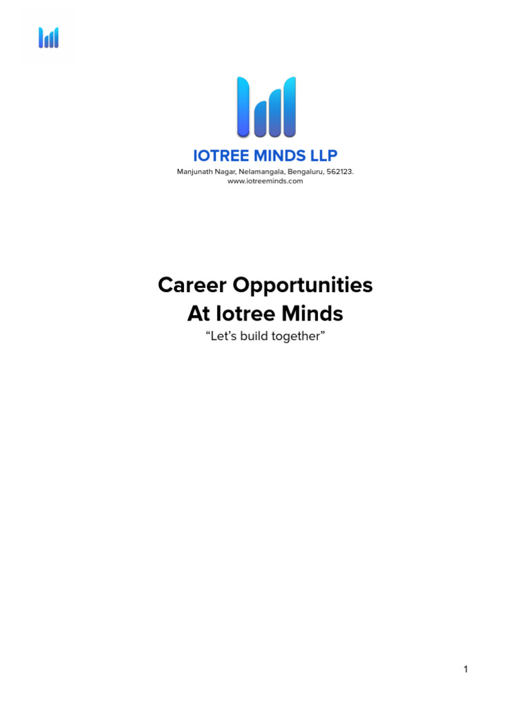 Iotree Minds Flutter Developer - Job Description | PDF | Mobile App ...