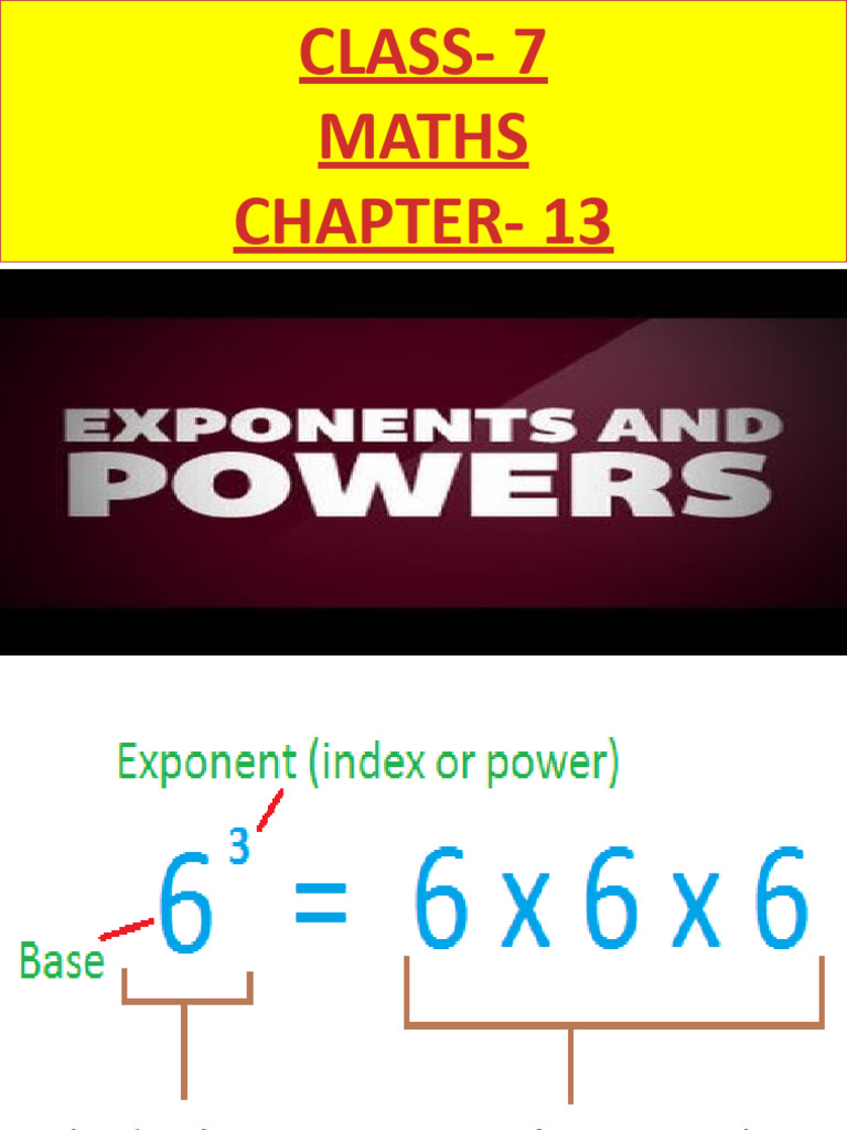 CH 13 Exponents and Powers 1 | PDF | Exponentiation | Multiplication