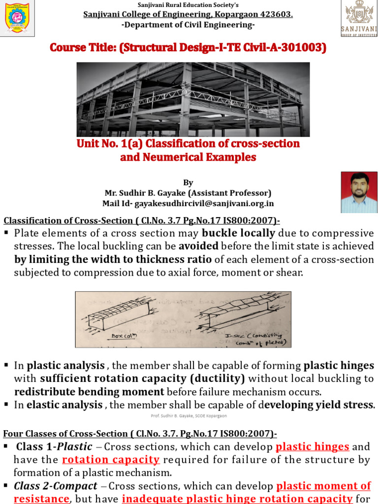 Cross-Section Classification and Analysis | PDF | Buckling | Stress ...