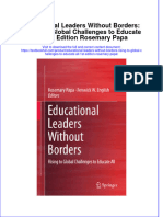 Download textbook Educational Leaders Without Borders Rising To Global Challenges To Educate All 1St Edition Rosemary Papa ebook all chapter pdf 