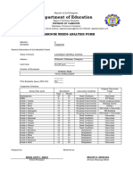 Classroom Needs Analysis Form 2023