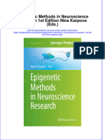 Download textbook Epigenetic Methods In Neuroscience Research 1St Edition Nina Karpova Eds ebook all chapter pdf 