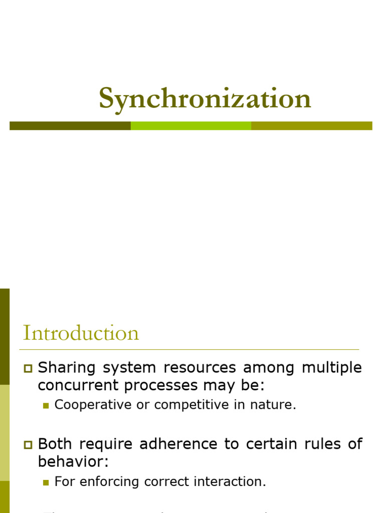 Lect6 - DS - Synchronization | PDF | Clock | Real Time Computing