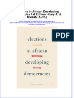 Textbook Elections in African Developing Democracies 1St Edition Hilary A A Miezah Auth Ebook All Chapter PDF