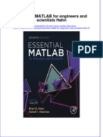 PDF Essential Matlab For Engineers and Scientists Hahn 2 Ebook Full Chapter