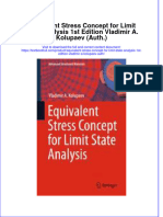 Textbook Equivalent Stress Concept For Limit State Analysis 1St Edition Vladimir A Kolupaev Auth Ebook All Chapter PDF
