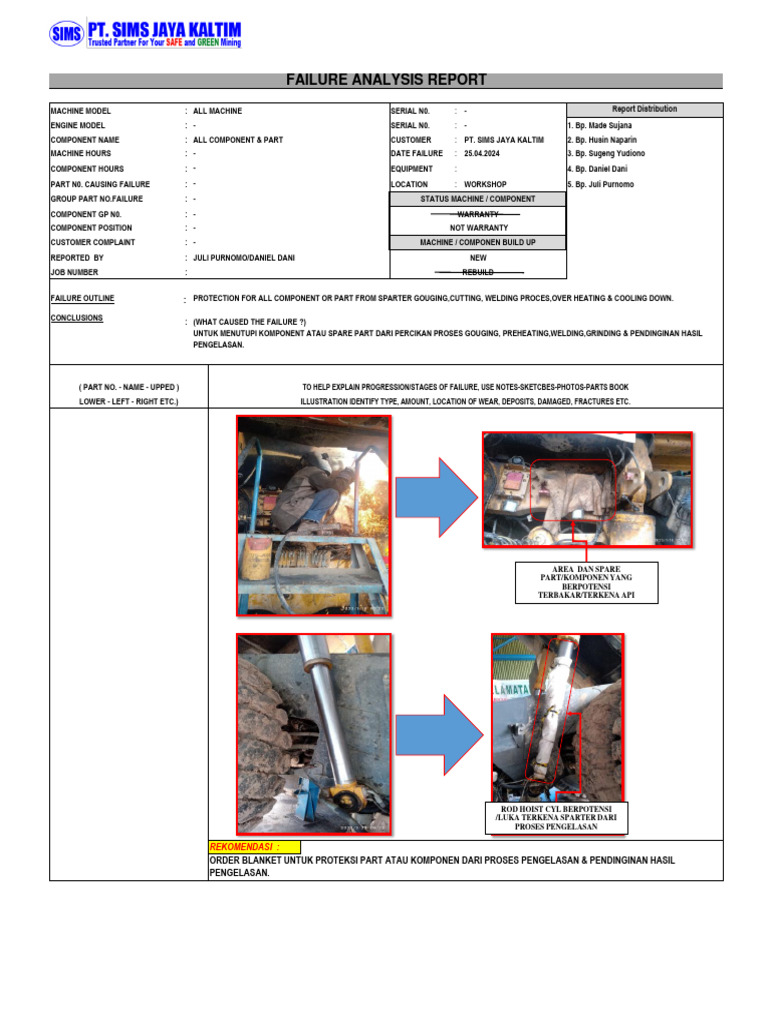 Failure Analysis Report for Machinery | PDF | Mechanical Engineering ...