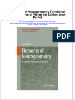 Textbook Elements of Neurogeometry Functional Architectures of Vision 1St Edition Jean Petitot Ebook All Chapter PDF
