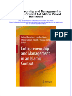 Download textbook Entrepreneurship And Management In An Islamic Context 1St Edition Veland Ramadani ebook all chapter pdf 