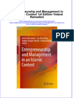 Textbook Entrepreneurship and Management in An Islamic Context 1St Edition Veland Ramadani Ebook All Chapter PDF