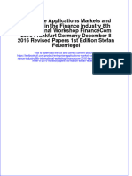 Download textbook Enterprise Applications Markets And Services In The Finance Industry 8Th International Workshop Financecom 2016 Frankfurt Germany December 8 2016 Revised Papers 1St Edition Stefan Feuerriegel ebook all chapter pdf 