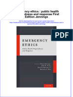 Textbook Emergency Ethics Public Health Preparedness and Response First Edition Jennings Ebook All Chapter PDF