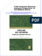 Textbook Ethics and Self Cultivation Historical and Contemporary Perspectives 1St Edition Matthew Dennis Ebook All Chapter PDF