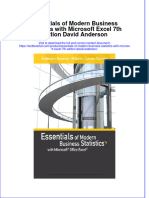 Download pdf Essentials Of Modern Business Statistics With Microsoft Excel 7Th Edition David Anderson ebook full chapter 