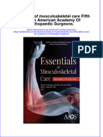 PDF Essentials of Musculoskeletal Care Fifth Edition American Academy of Orthopaedic Surgeons Ebook Full Chapter
