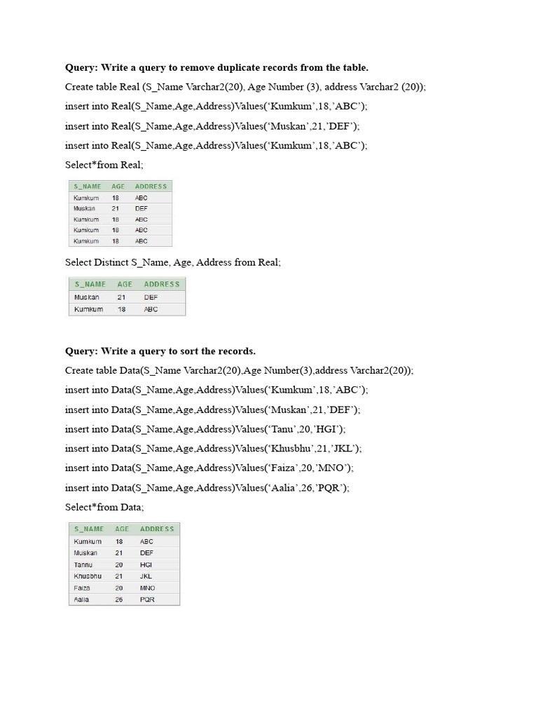 SQL Queries for Data Management | PDF | Information Science ...