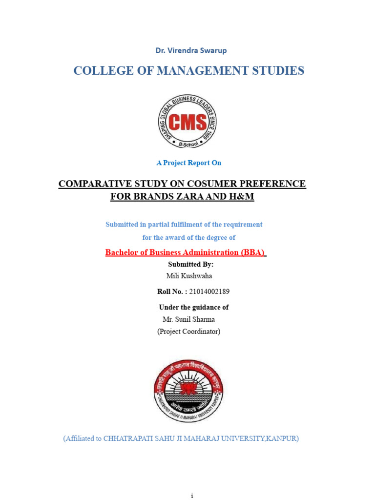 Comparative Study On Consumer Preferences For Brands Zara And H M Pdf