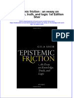 Textbook Epistemic Friction An Essay On Knowledge Truth and Logic 1St Edition Sher Ebook All Chapter PDF