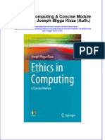 Download pdf Ethics In Computing A Concise Module 1St Edition Joseph Migga Kizza Auth ebook full chapter 