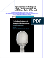 Download pdf Evaluating Evidence In Biological Anthropology The Strange And The Familiar 1St Edition Cathy Willermet ebook full chapter 