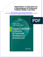 Download pdf Engaging Stakeholders In Education For Sustainable Development At University Level 1St Edition Walter Leal Filho ebook full chapter 
