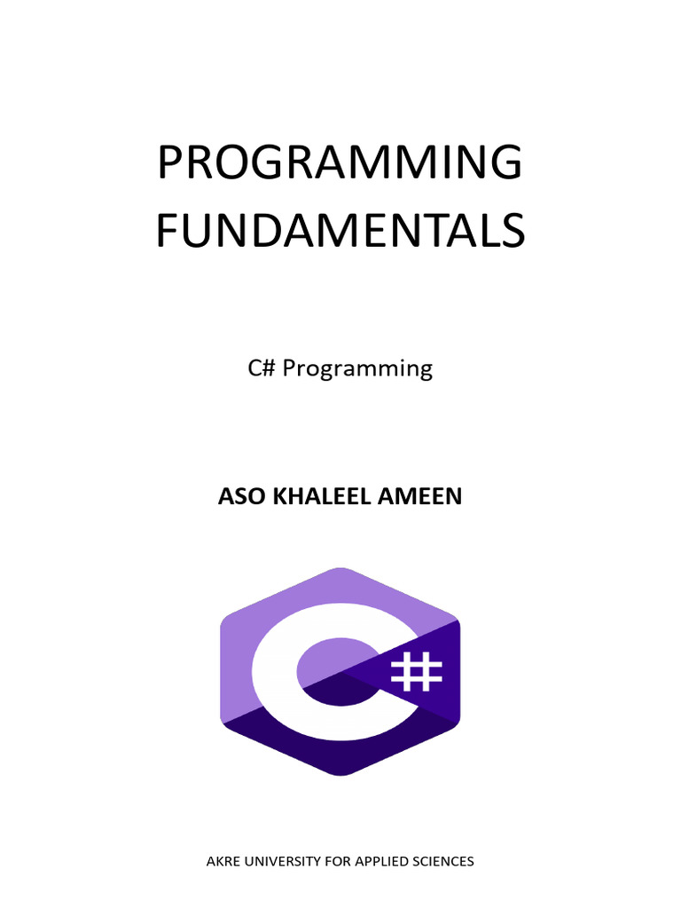 C# Programming Fundamentals Guide | PDF | C Sharp (Programming Language ...