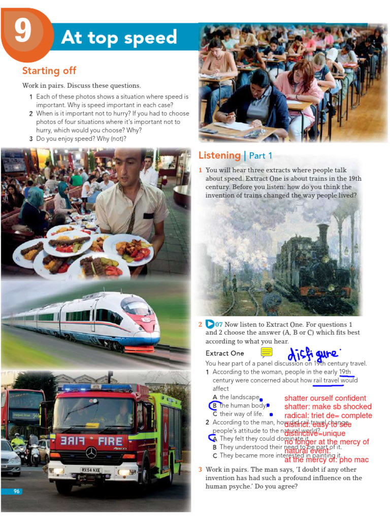 Listening Unit 10: Speed and Travel | PDF