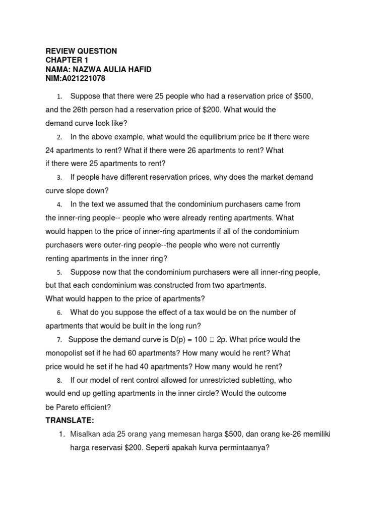 REVIEW QUESTION Chapter 1 | PDF