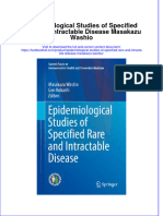 Textbook Epidemiological Studies of Specified Rare and Intractable Disease Masakazu Washio Ebook All Chapter PDF