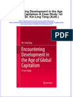 Textbook Encountering Development in The Age of Global Capitalism A Case Study 1St Edition DR Kin Ling Tang Auth Ebook All Chapter PDF