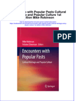 Download textbook Encounters With Popular Pasts Cultural Heritage And Popular Culture 1St Edition Mike Robinson ebook all chapter pdf 