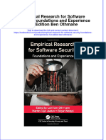 Textbook Empirical Research For Software Security Foundations and Experience 1St Edition Ben Othmane Ebook All Chapter PDF