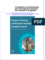 Download textbook Evolution Of Sanitation And Wastewater Technologies Through The Centuries 1St Edition Andreas N Angelakis ebook all chapter pdf 