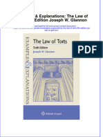 PDF Examples Explanations The Law of Torts 6Th Edition Joseph W Glannon Ebook Full Chapter