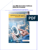 PDF Experiencing Mis Canadian Edition David M Kroenke Ebook Full Chapter