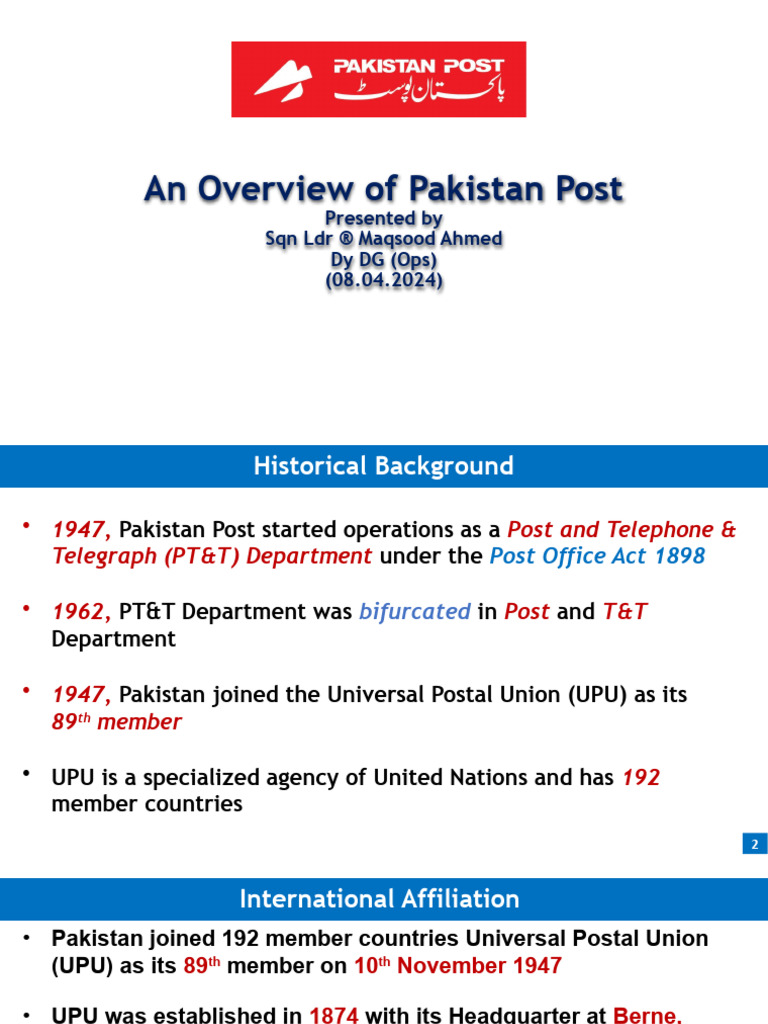 An Overview of Pakistan Post 8th Apr 2024 | PDF | Mail | Banks