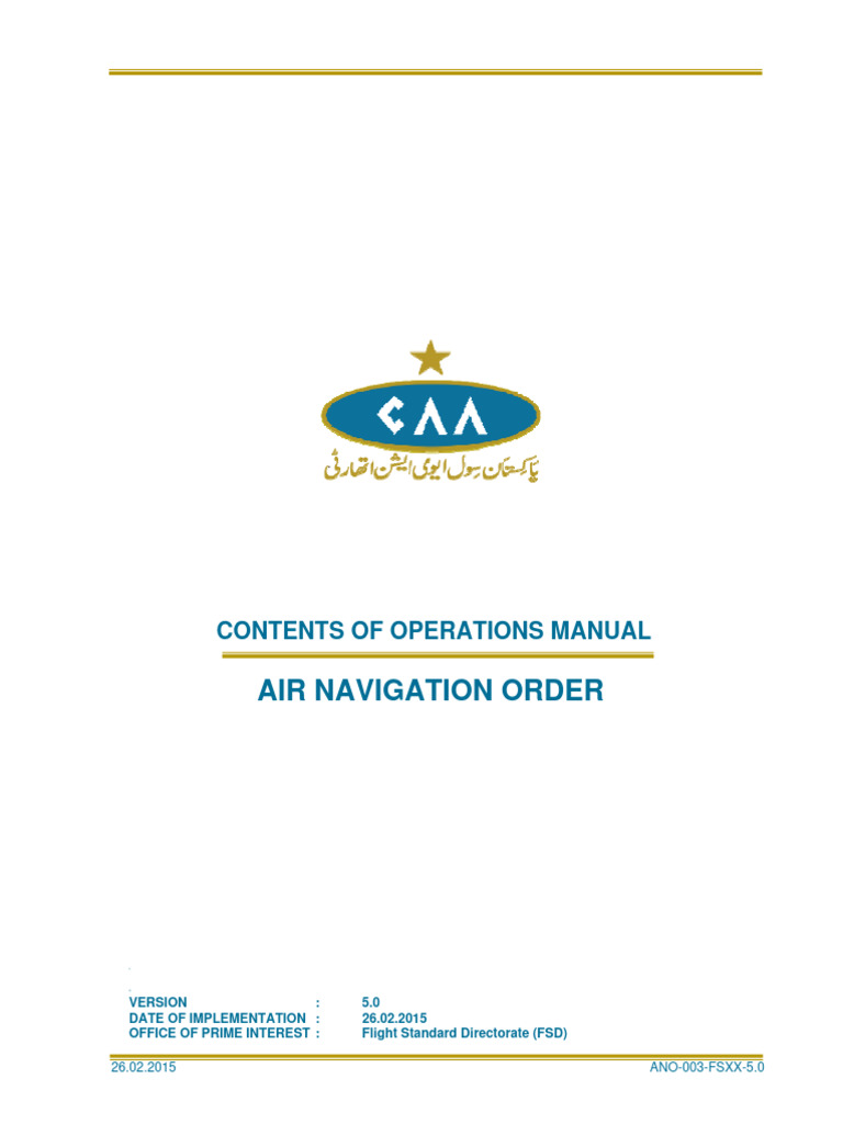 Operations Manual Guidelines for AOCs | PDF | Instrument Flight Rules ...