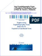 Download textbook Engineering Crystallography From Molecule To Crystal To Functional Form 1St Edition Prof Dr Kevin J Roberts ebook all chapter pdf 