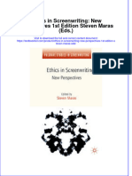 Textbook Ethics in Screenwriting New Perspectives 1St Edition Steven Maras Eds Ebook All Chapter PDF