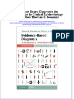 Download pdf Evidence Based Diagnosis An Introduction To Clinical Epidemiology 2Nd Edition Thomas B Newman ebook full chapter 