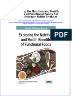 Download textbook Exploring The Nutrition And Health Benefits Of Functional Foods 1St Edition Hossain Uddin Shekhar ebook all chapter pdf 