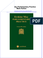 Download pdf Erskine May Parliamentary Practice Mark Hutton ebook full chapter 