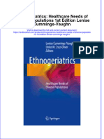 Textbook Ethnogeriatrics Healthcare Needs of Diverse Populations 1St Edition Lenise Cummings Vaughn Ebook All Chapter PDF