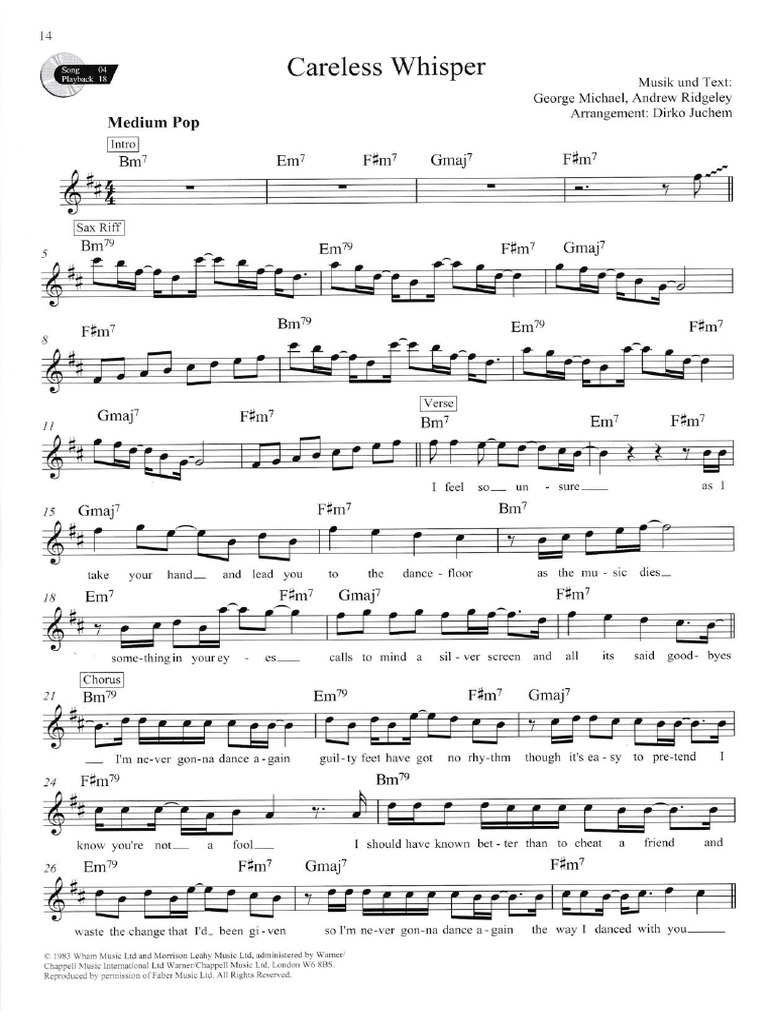 Careless whisper saxo alto pdf